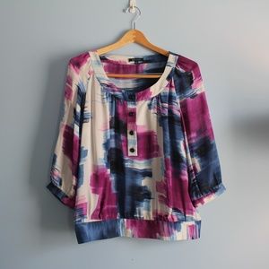 *FINAL PRICE* Purple & Blue Anne Klein Silky Top